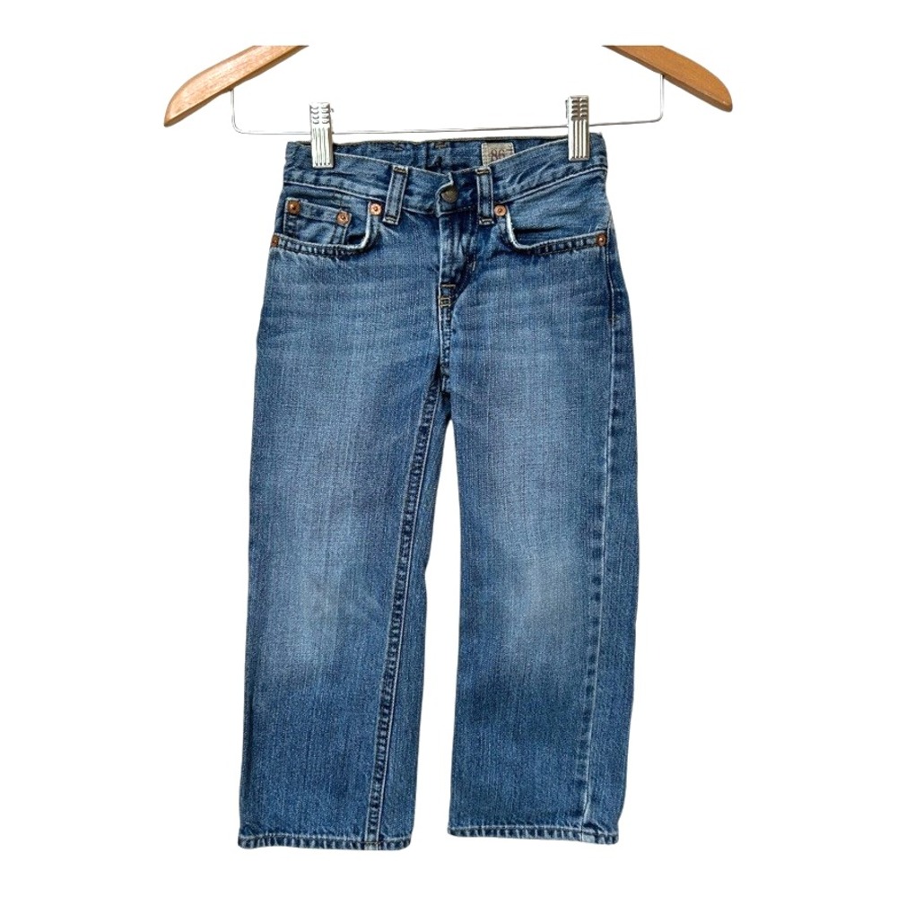 Polo Ralph Lauren Boys 867 Jeans 4T Blue Denim Slim Straight Adjustable Waist